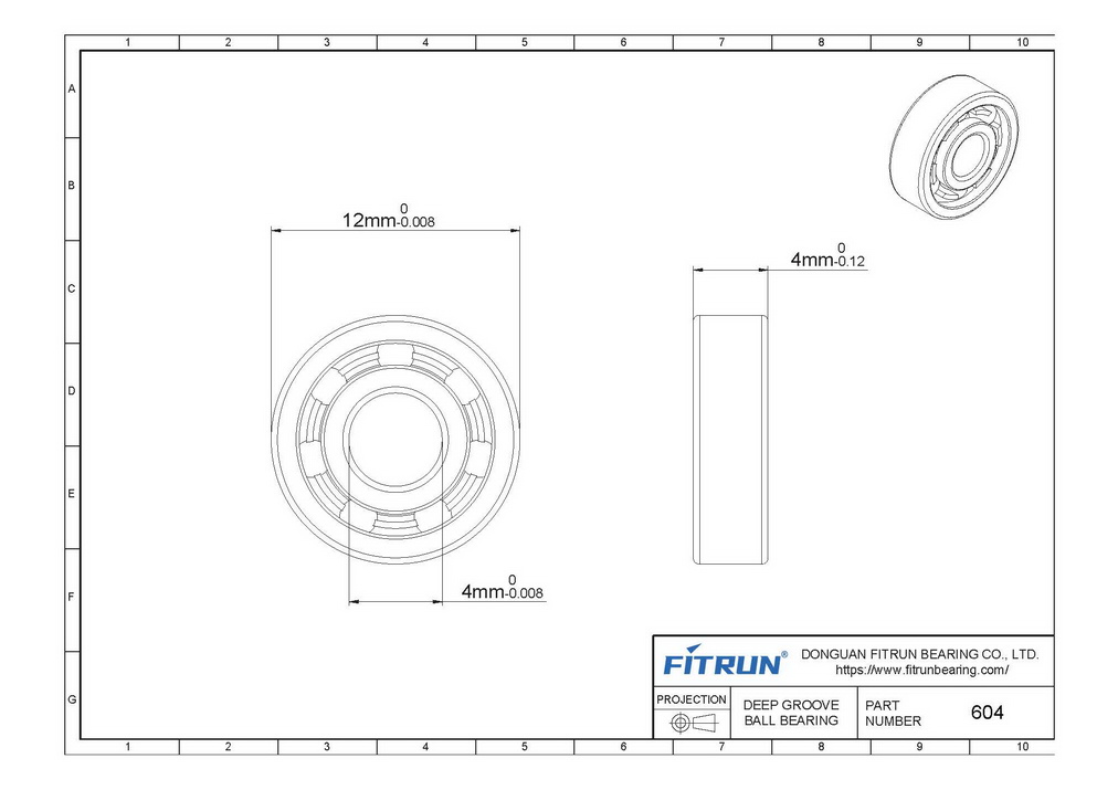 604 bearing drawing