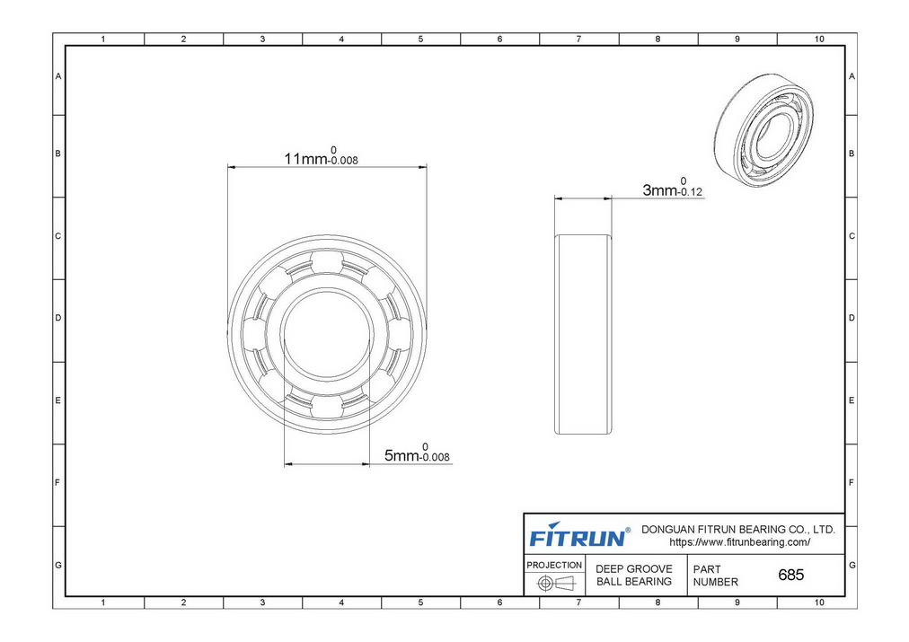 685 bearing drawing