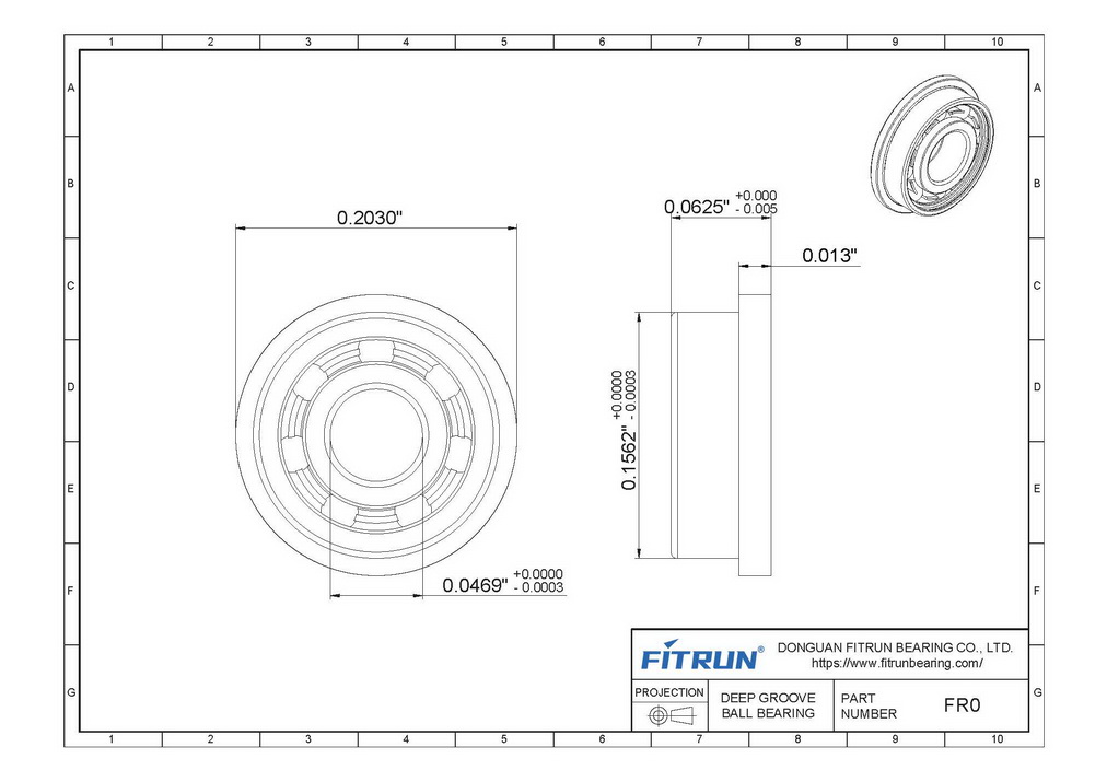 FR0 Bearing Drawing