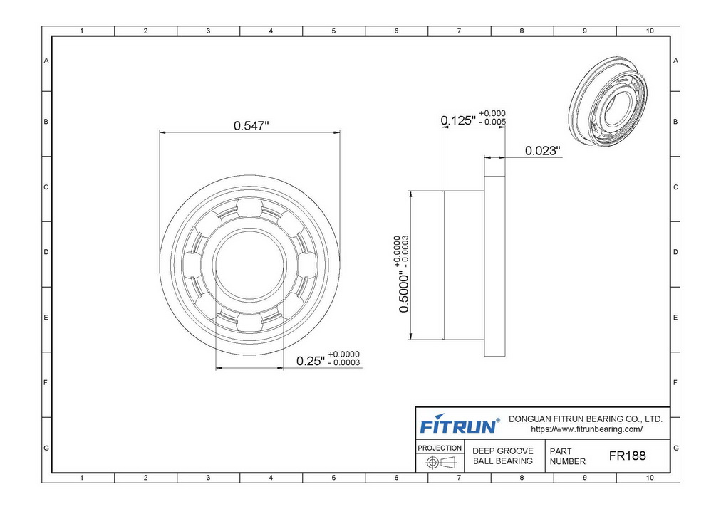 fr188 bearing drawing