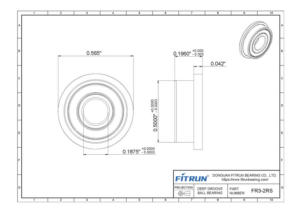 fr3-2rs bearing drawing