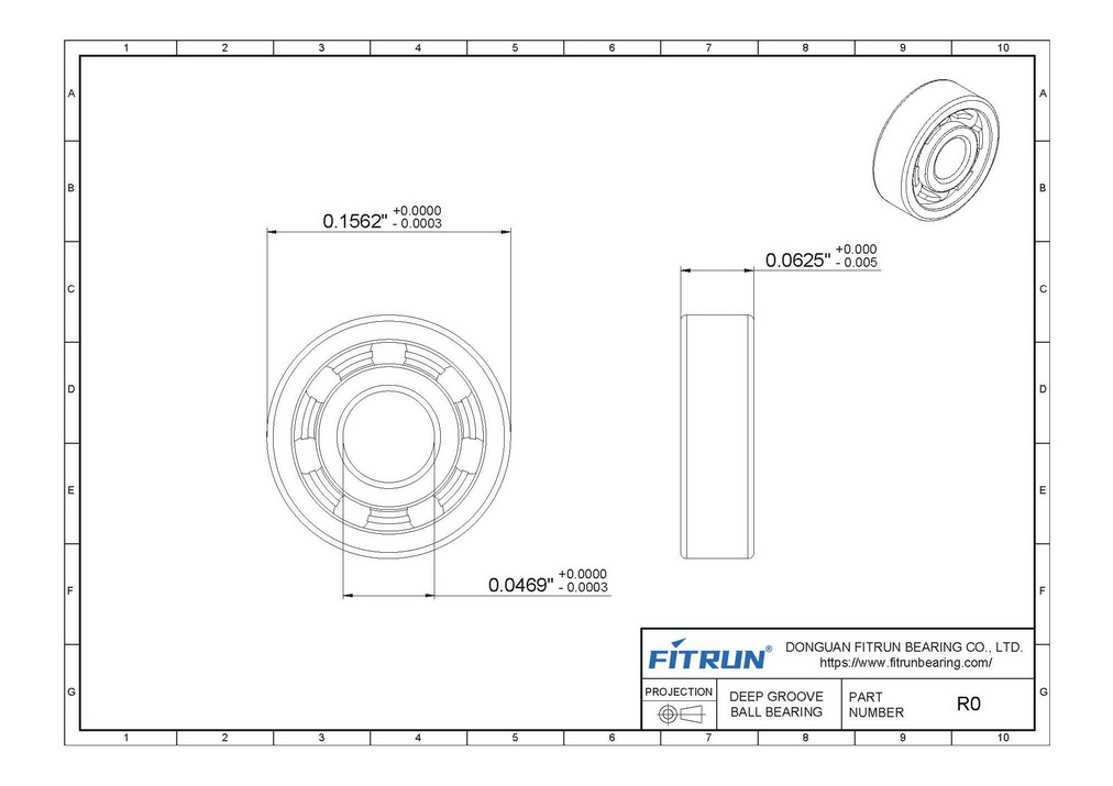 r0 bearing drawing