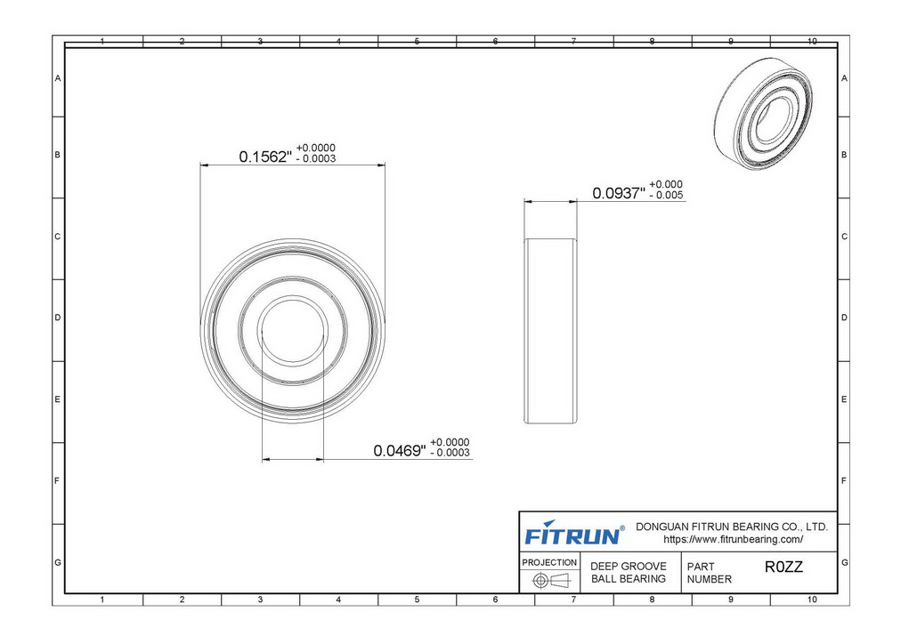 r0zz bearing drawing